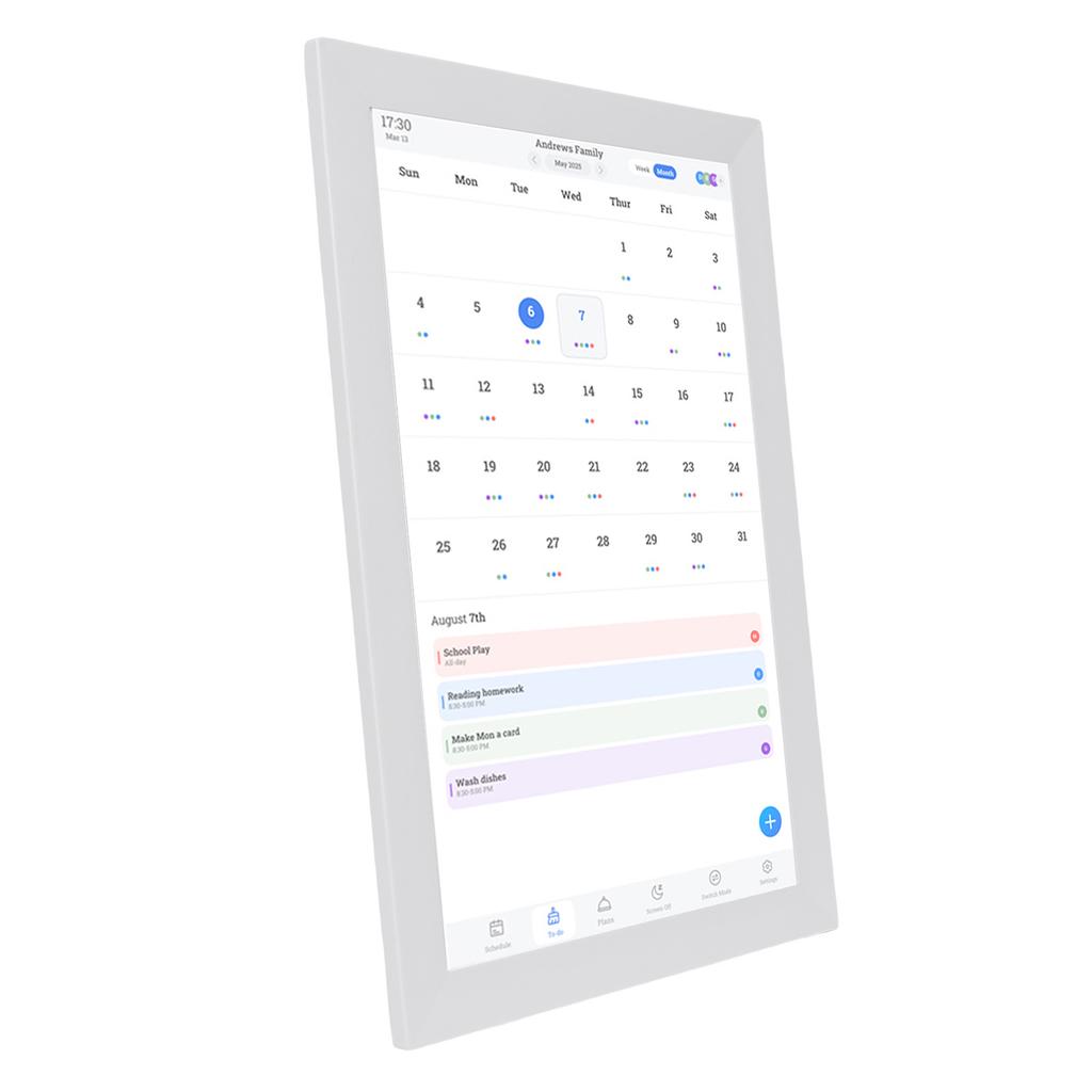 Smart Calendar WiFi 15.4 Inch Touchscreen Display Digital Photo Frame Calendar with APP for Home