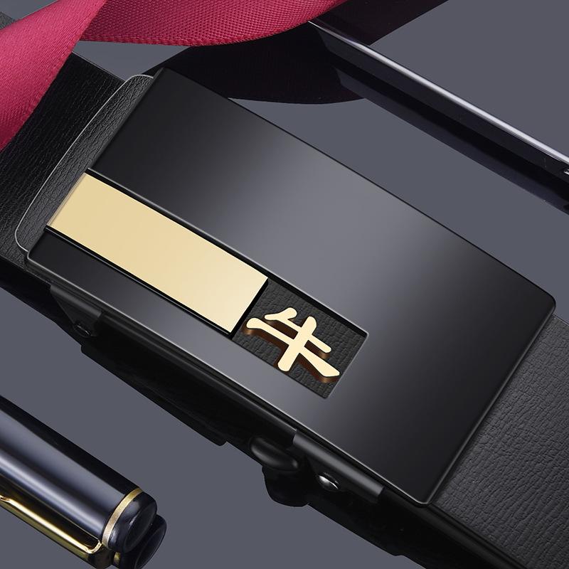 Twelve Zodiac Belts for Men Genuine Leather Toothless Automatic Buckles Inside Belt Lengthening Business Trend