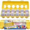 Eggs For Learning Match Shape, Color Sorter Education Puzzle Fruits 12Pcs