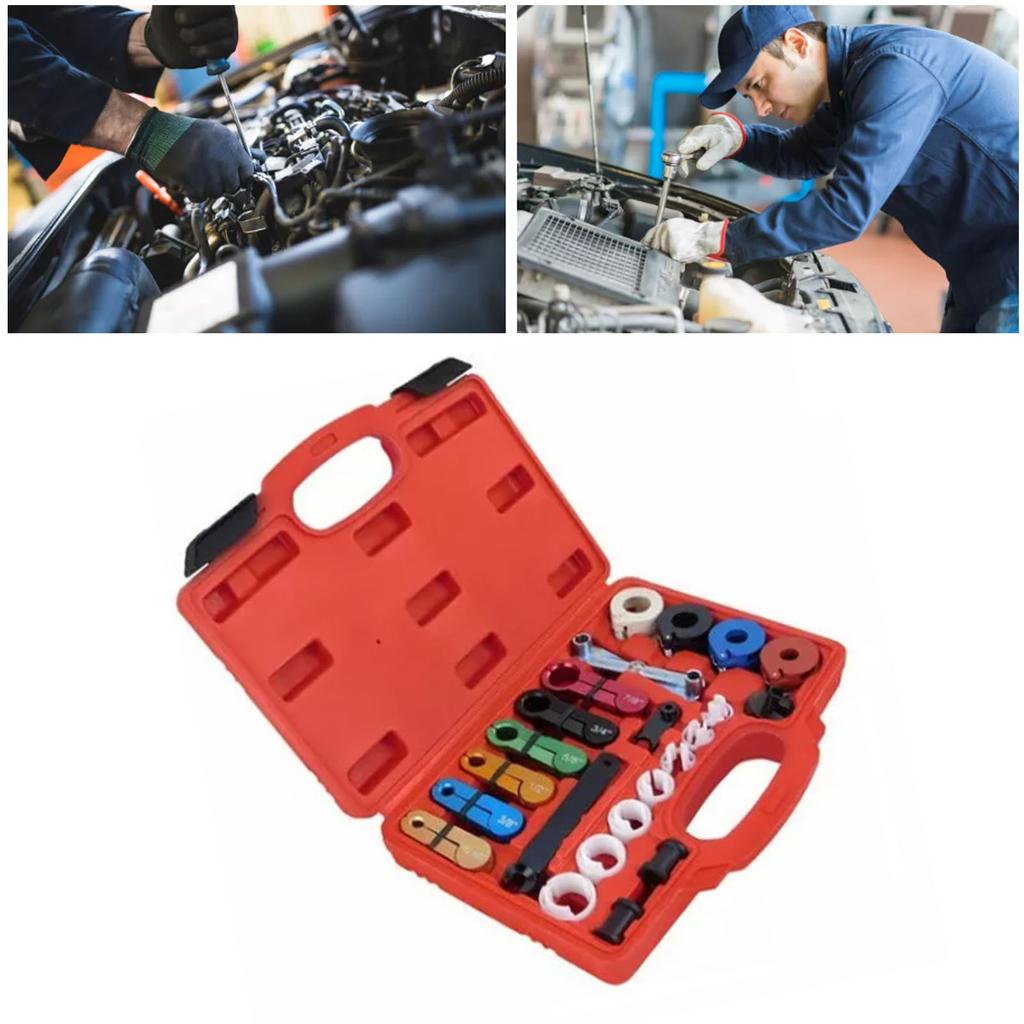 22Pcs Quick Disconnect Tool Set Universal Aluminum Alloy AC Line Disconnect Tool Kit for Vehicles