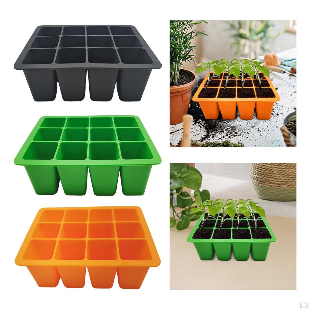 12 Compartment Planting Trays for Gardening Enthusiasts