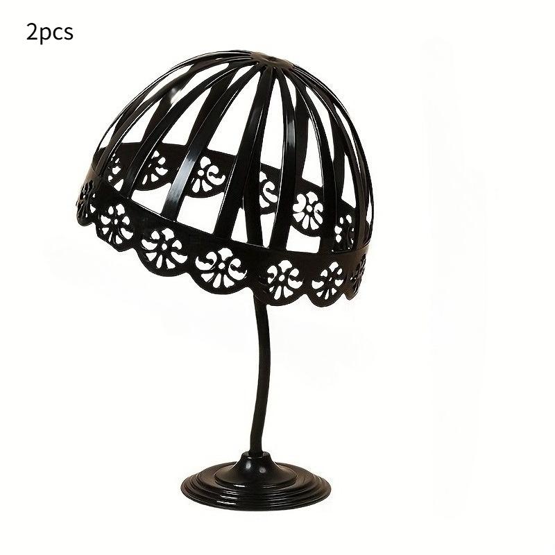 1pc/2pcs Hat Holder Freestanding Wigs Hat Cap Storage Display Rack Dryer Stand Organizer Clothes Shop Home Storing Green
