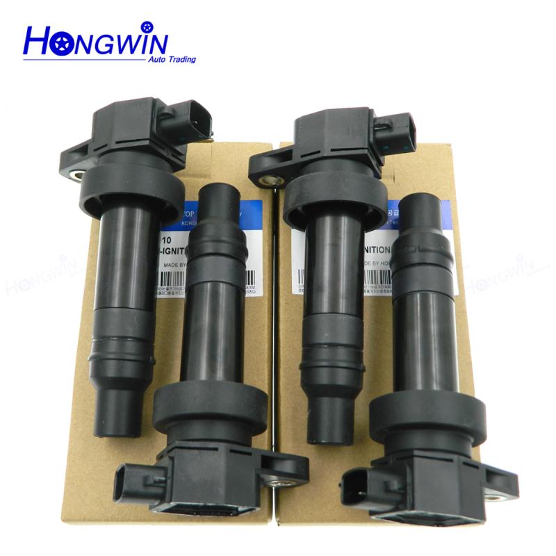 

4pcs 27301-2B010 27350-2B000 High Performance Ignition Coil With Extension Wire Fits Hyundai Kia Motor 10-11 Kia Soul 1.6L 4pcs