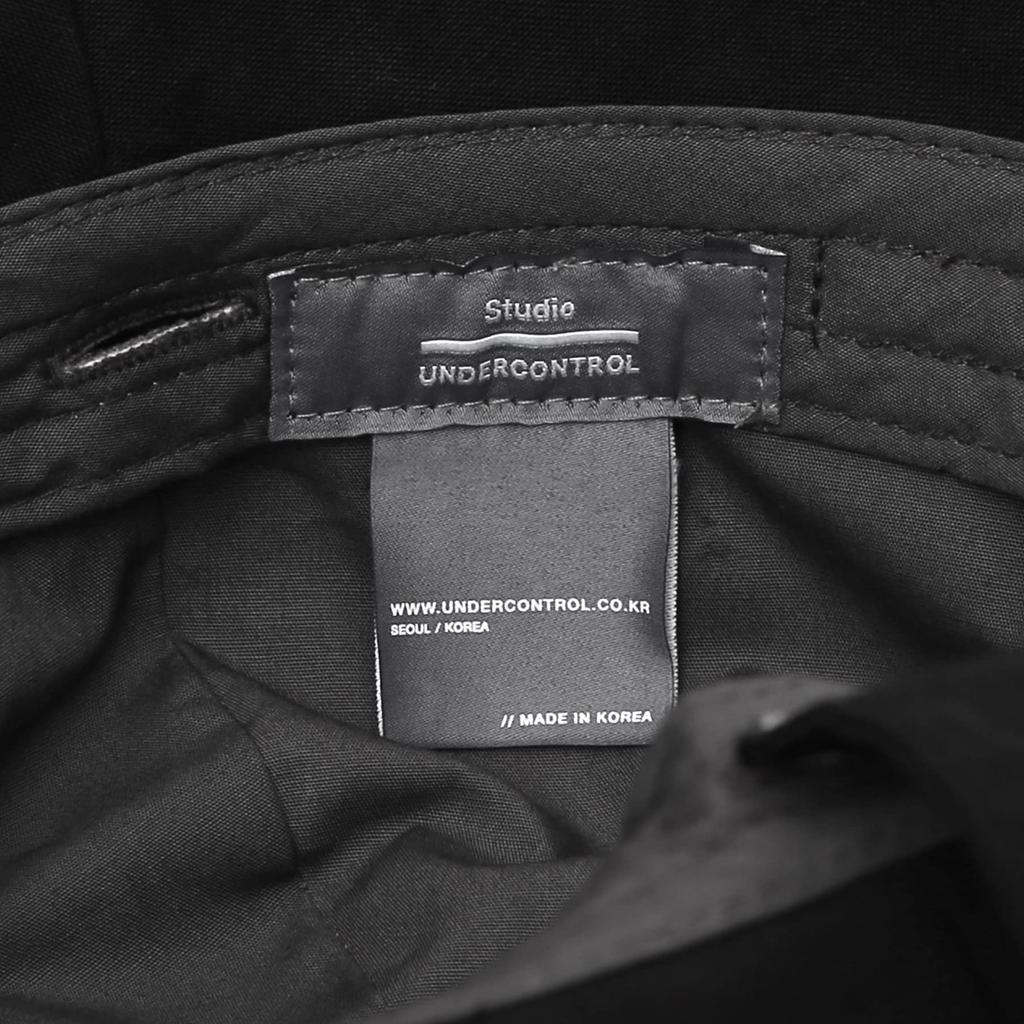 [SUB CONTROL] Bumbac Bio-Spălat Curea de Gât cu Buton Detașabil Bor Lung Adânc Unisex Protecție Solară UV Pălărie Găleată pentru Femei Șapcă Coreeană (Bio Black)