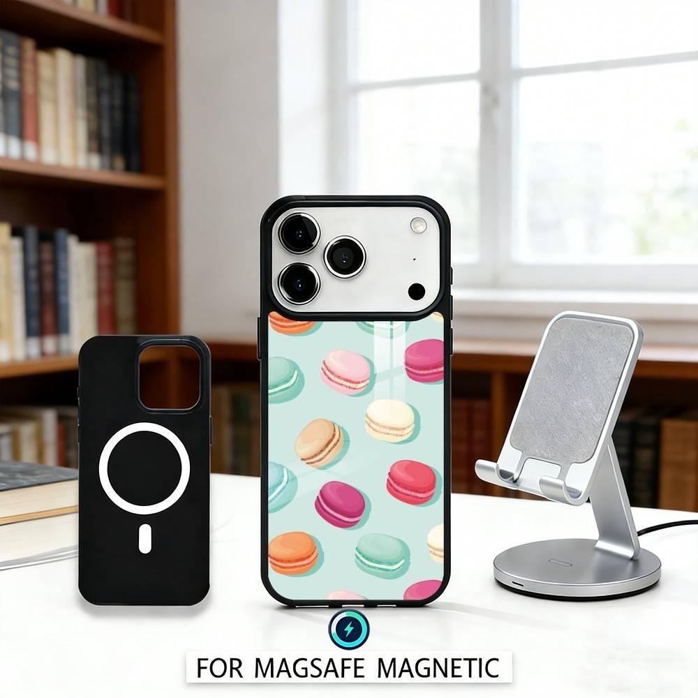 

Yummy Macaron Colorful Phone Case For iPhone 17,16,15,14,13,12,Pro,Max For Magsafe Magnetic Wireless Charging iPhone17Pro
