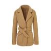 Women's Lace-up Woolen Coat Autumn and Winter Temperament Commuter Medium and Long Woolen Coat Women's Coat
