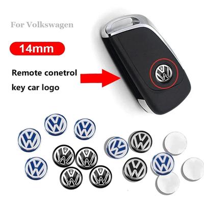 For Volkswagen 14mm Car Key Emblem Stickers Auto Control Key Logo Decals For Volkswagen Scirocco POLO Tiguan Passat B5 B6 B7 Gol