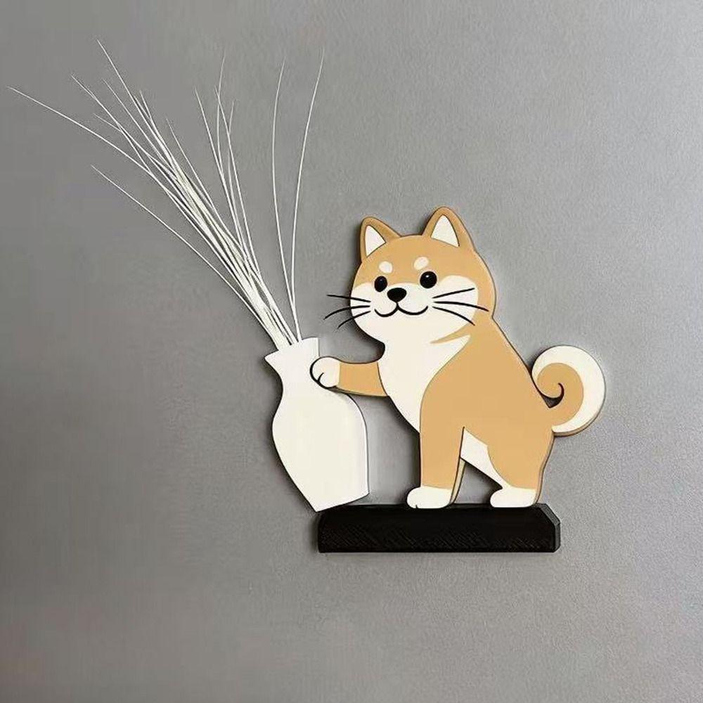 Push Bottle Refrigerator Magnet Puppy Whiskers Collection Souvenir Box Refrigerator Magnet