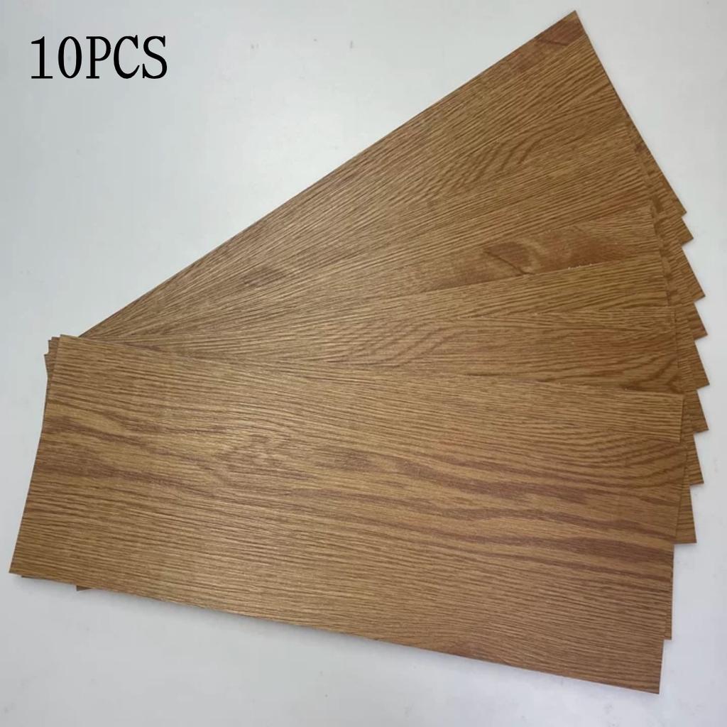 10PCS 40cmx15cm Plank Flooring PVC Self-Adhesive Flooring DIY Installation for Bathroom Kitchen Indoor Area Residential