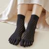 Women's Spring/Summer Velvet Ice Silk Five-Finger Socks – Japanese Style, Breathable & Sweat-Absorbent