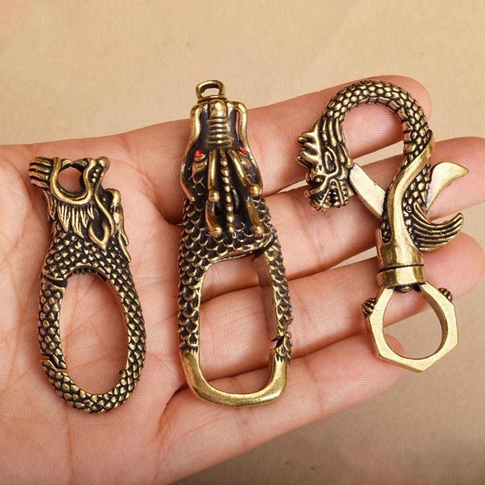 Accessories Spring Hook Quick Release EDC Keyring Set Brass Keyring Buckle  Outdoor Tool