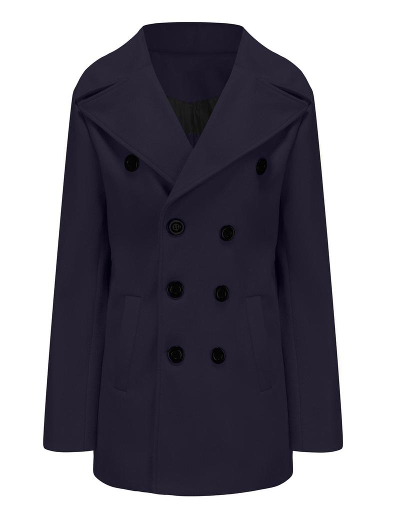Europäischer & Amerikanischer Herren Wollmantel - Britischer Stil, Mittellang, Langarm, Herbst/Winterbekleidung.
