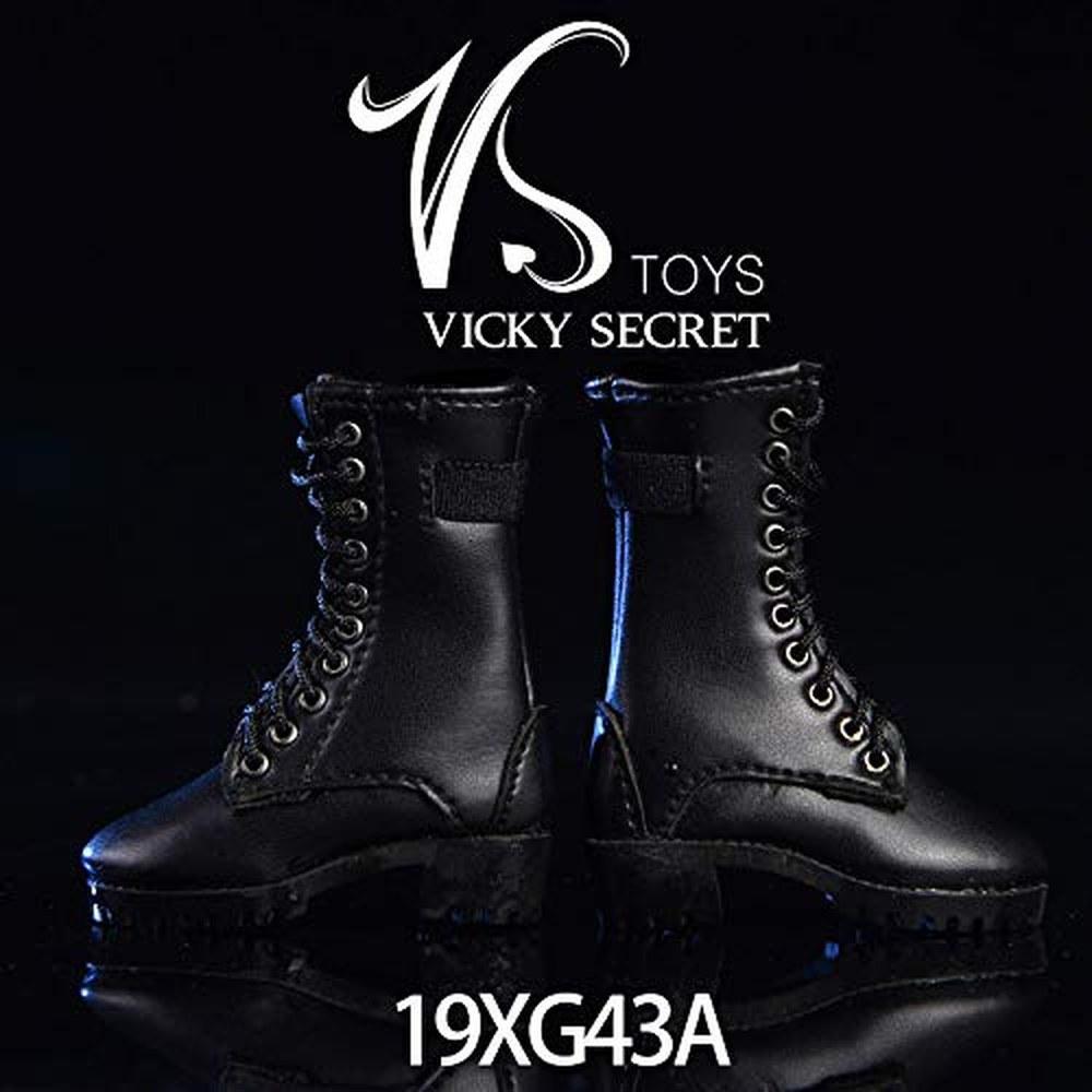 TOYBARJAPAN 1/6 Scale Action Figure Female College Student Office Lady Body VSTOYS 19XG43 Women's Fashion Middle Boots Black