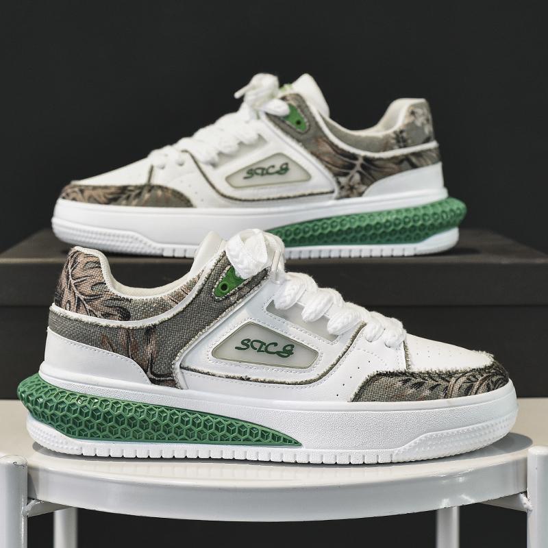 Модные мужские парусиновые туфли повседневные кроссовки модные на шнуровке плоские — фото 6