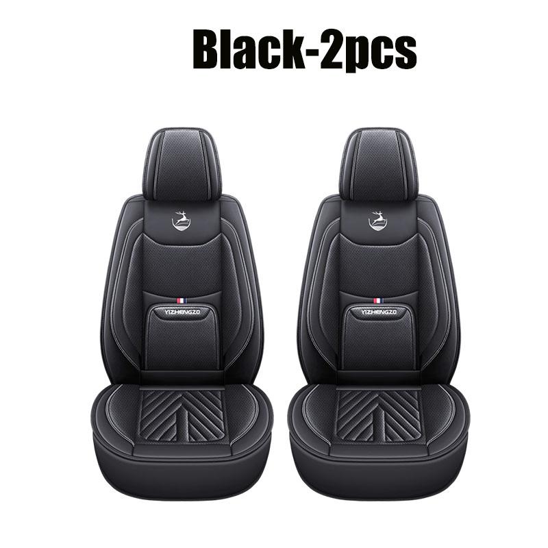 2PCS Luxury Full-Cover Car Seat Covers for Front Seats, Premium Perforated PU Leather, Universal Fit for Most Vehicles