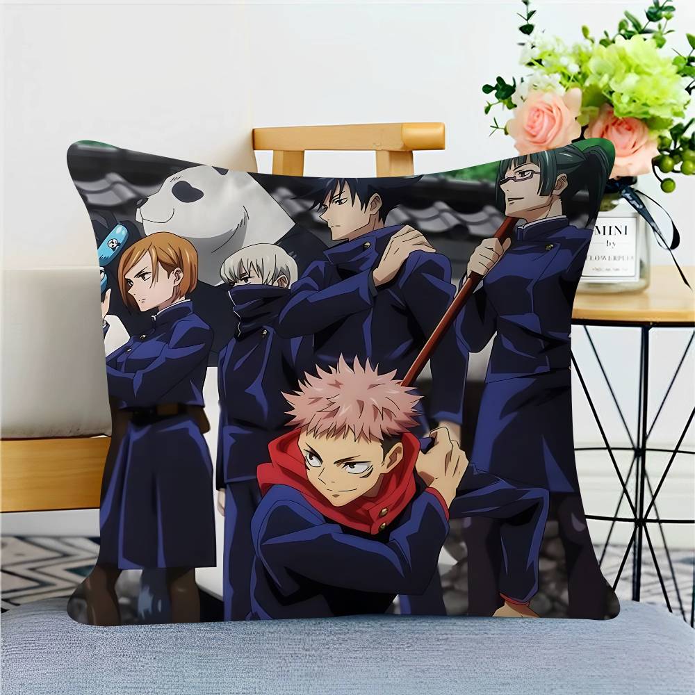 Anime J-Jujutsu-Kaisen Pillowcase Toon Gift Cushion Cover Bedroom Home Sofa Chair Seat Decor Pillow Case