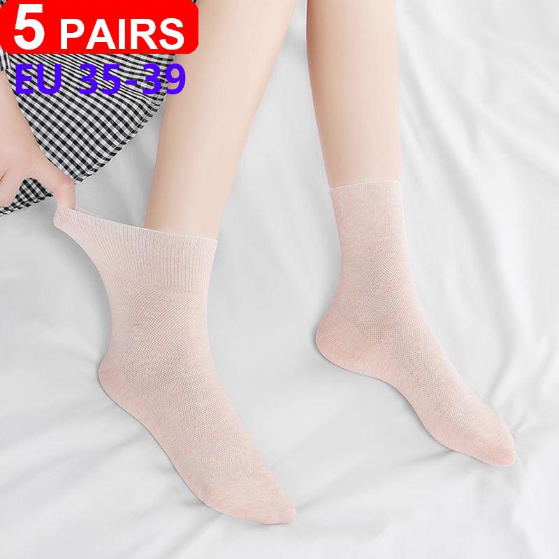 5 Pairs/pack Plus Size Prevent Varicose Veins Socks Women Diabetics Patients Cotton Loose Mouth Sock Men Women Comfortable Meias
