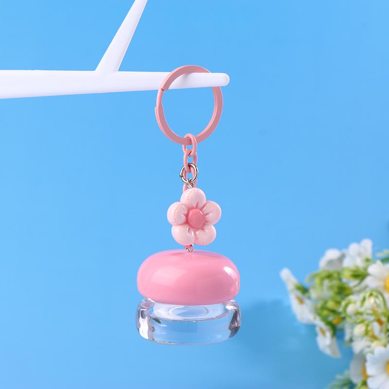 1Pcs Lip Balm Containers Lipstick Makeup Container 5g Mini Empty Plastic Lip Mask Jars With Keychain Pendant Lip Balm Cans Cream