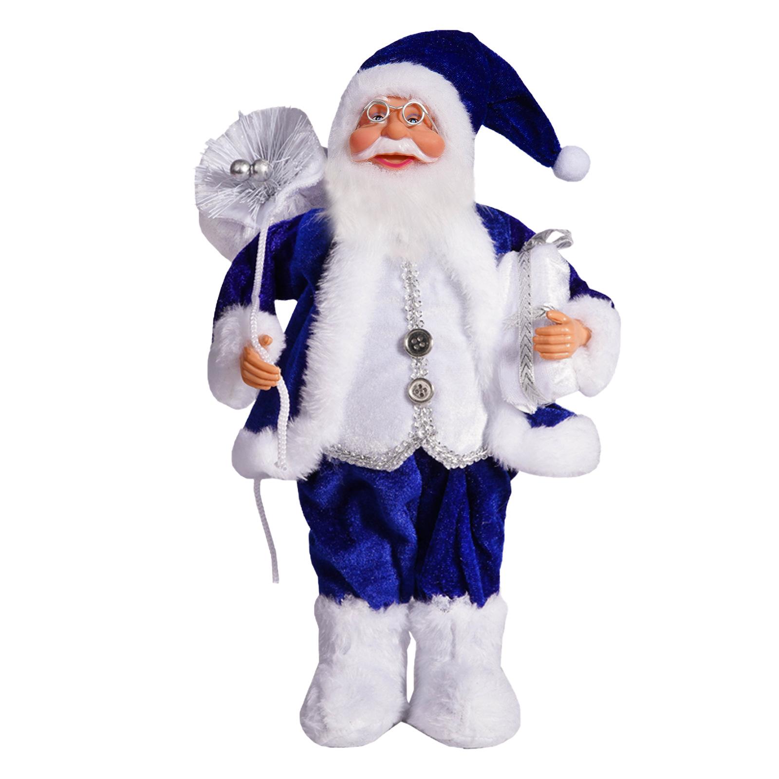 12 Plastic Santa Claus Figurine for Christmas Window Decoration