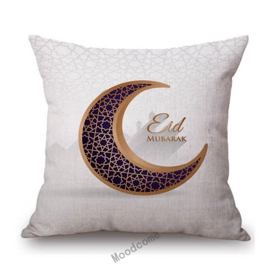 Islamsk muslim Eid Mubarak Ramadan Hjemmedekorasjon Kunstsofa Putetrekk Moske Måne Bomull Lin Stol Putetrekk
