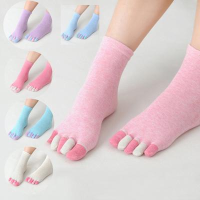 6 Pares Meias Femininas de Cinco Dedos Algodão Respirável Elásticas Meias Curtas de Tornozelo Casuais Alta Qualidade Meias de Menina Meias de Dedos Macias Divertidas