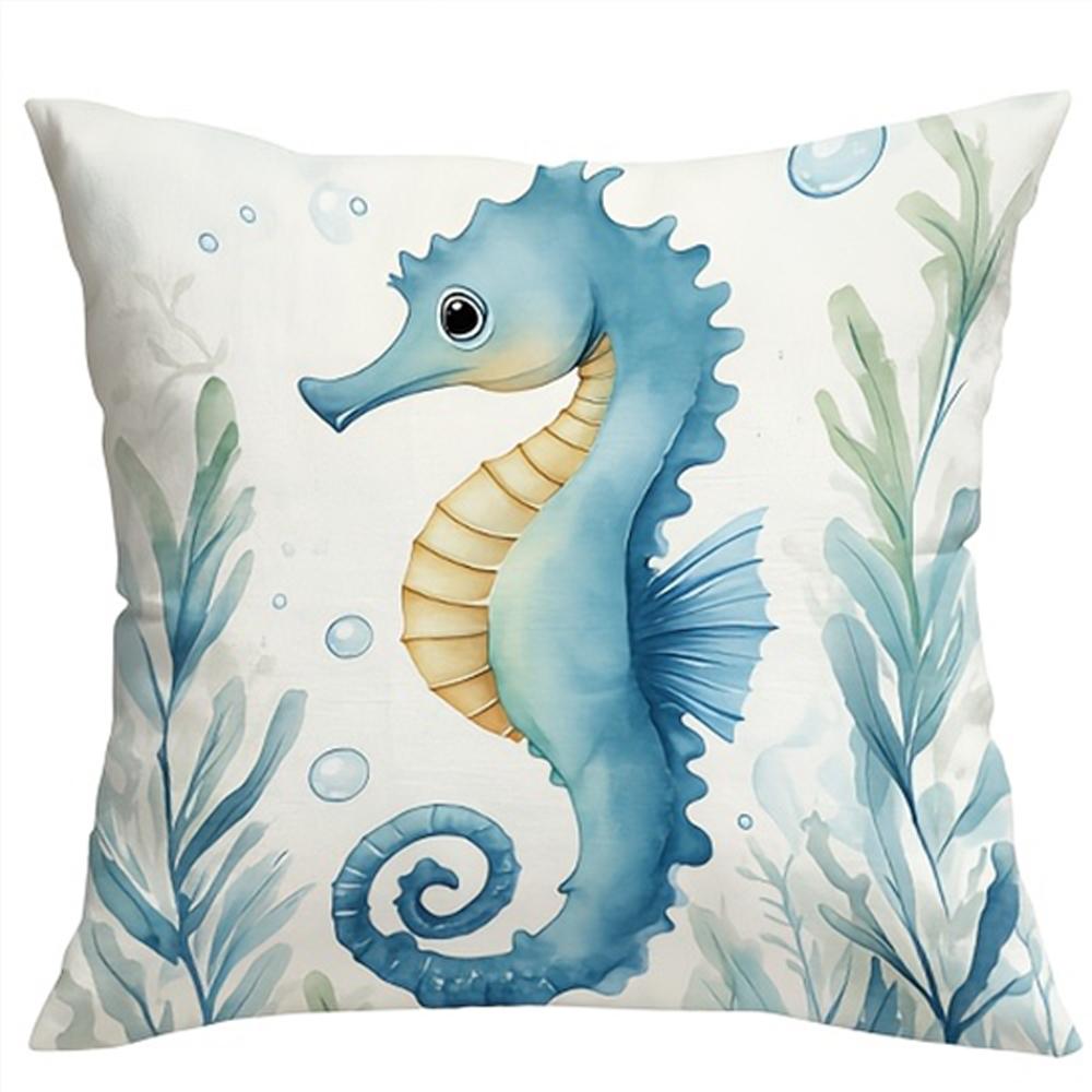 pc Coastal Ocean Throw Pillow Cover D DoubleSide Print Polyester Cushion Case for Home Sofa Car Bedroom Living Room Decor
