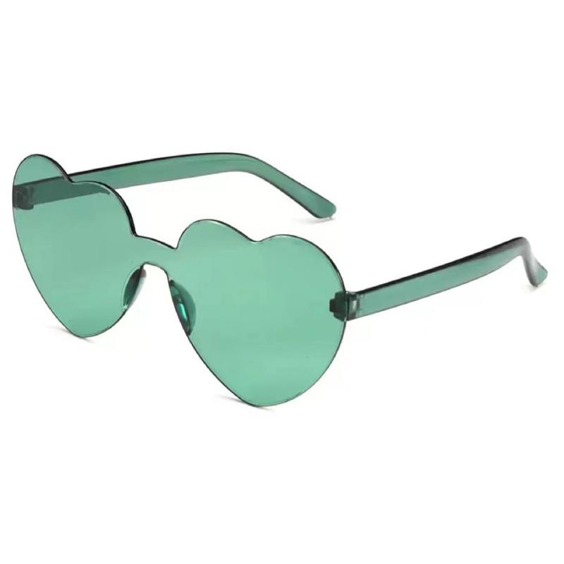 Shaped Heart Love Rimless Sunglasses Transparent Cute Candy Glasses Color