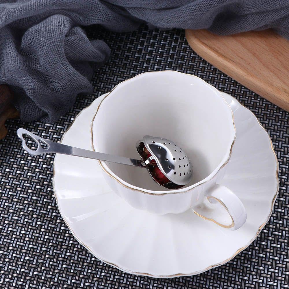 Stainless Steel Tea Infuser,Long Handle Strainers for Loose Leaf Spices Seasonings,Portable Heart Shaped Tea Steeper for Gifts