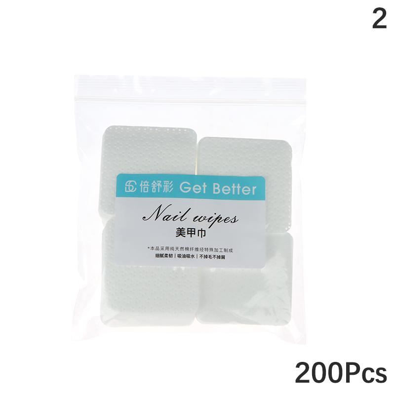 200Pcs/Pack Nail Wipes Nail Cotton Pads Nail Polish Remover Glue Removal Pads Cleaning Wipes Nail Art Cleaning Manicure Tools