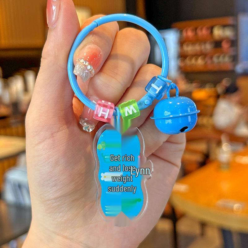 Lucky Jelly Character Acrylic Keychain - Youth Blessing Backpack Pendant, Creative Graduation Gift