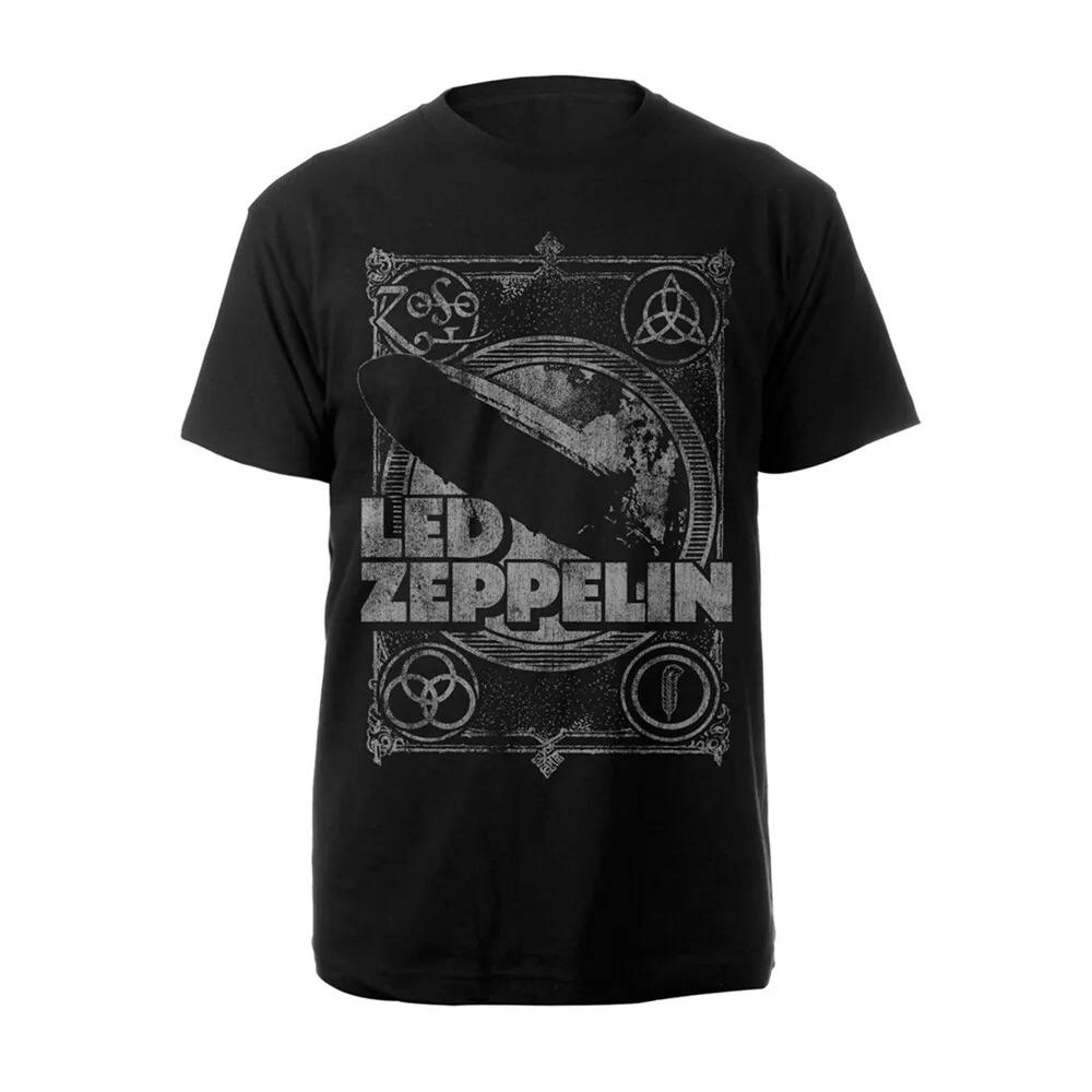 Led Zeppelion Punk Style Ins Fashion Short Sleeve Men T-shirt Vintage Rock Style High-quality Luxury Brand Selling Popular