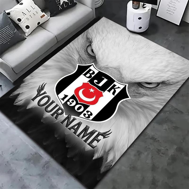 Besiktas Gymnastics Club Custom Name Carpet Rug For Living Room Bedroom Home Sofa Decoration Kids Play Nonslip Floor Mat