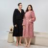 Unisex Thick Plush Robe With Hood Long Bathrobe Men Women Winter Sleepwear Home Wear Comfortable Warm Lounge