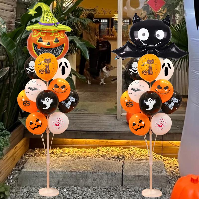 Halloween Pumpkin Atmosphere Balloons for Tables, Bars, Kindergartens, and Shopping Mall Displays