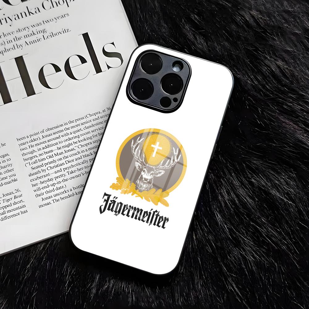 Hot J-Jagermeisters Phone Case For IPhone 17 Air 16 E Pro Max 15 14 13 Mini 12 Pro 11 Max Plus Black Glass Cover