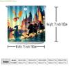 Shower Curtain Set Featuring a Magical School And Dragon Adventure Theme by Warner Bros, Perfect for Valentine'S Day Bathroom