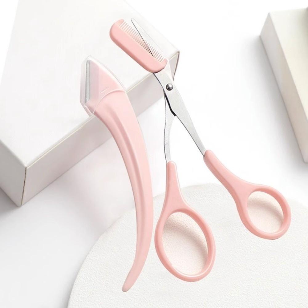 with Comb Eyebrow Trimmer Multifounction Ultra-Smooth Eyebrow Scissors Stainless Steel Makeup Beauty Scissors Female Male