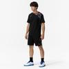 Dry Aeroflow Game Shirt, Short Sleeve, Dynamotion Fit, Highly Breathable, Perfect for Tennis and Badminton, Unisex, Black, Size S (62JAC012)