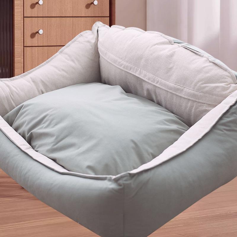 Atmungsaktives Bissfestes Waschbares Haustierbett: Ganzjahresnest für mittelgroße und große Hunde und Katzen