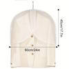 White PVC Garment Covers Translucent Breathable Suit Dust Covers Shoulder Protectors for Clothes Coats Jackets Wardrobe Storage