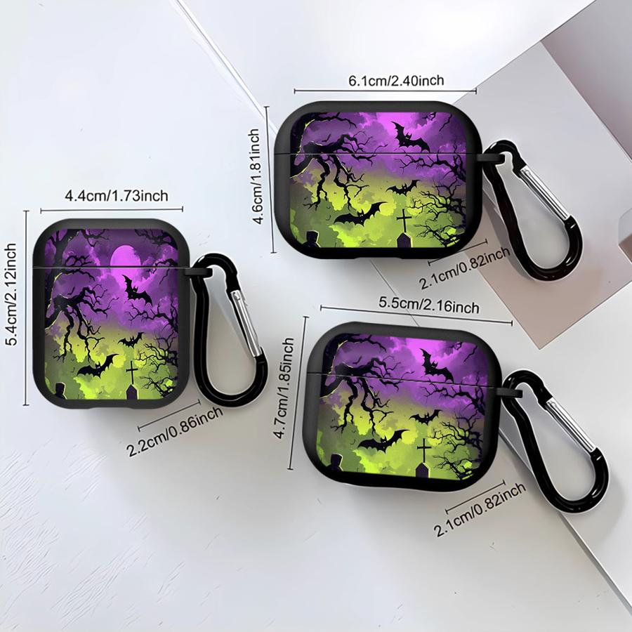 Case For Airpods Pro2 2 1 3 Pro Pro3 4 Soft Earphone Cases Cover Bat Pattern