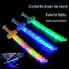 Colorful Light-Up Children's Sword Toy with Crystal Lattice Design - Popular Night Market Sound-Effect Toy