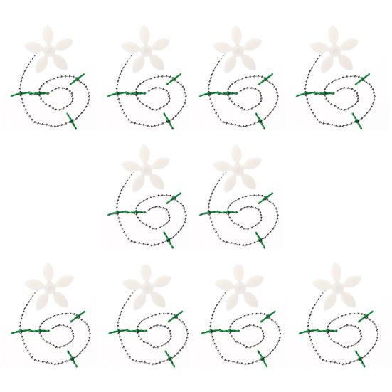 

10 шт. дренажные ловушки для волос в форме цветка, простые в использовании, не забиваются стоки, экологически чистые прочные средства для очистки труб белый