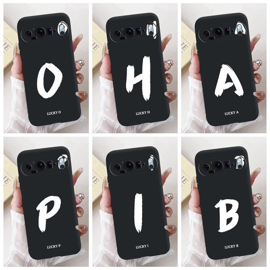 New Fashion Letter Phone Case For Google Pixel 9 Pro 9A Soft Silicone Shockproof Cover For Google Pixel9 9A 9Pro Cases Bumpers