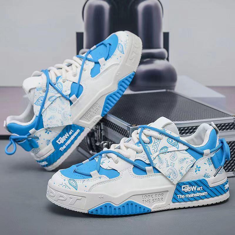 

Summer men s shoes 2025 new trendy versatile thick baseplate shoes niche design sports little white shoes breathable trendy shoes 44