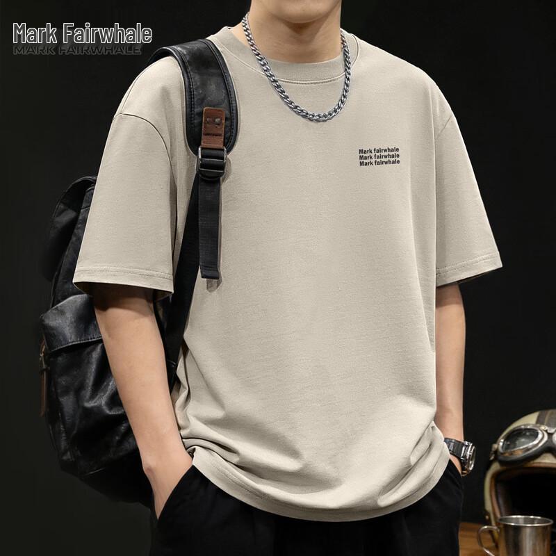 Mark Fairwhale Men s 2026 Trendy Loose Fit Heavyweight Cotton T-Shirt 3XL