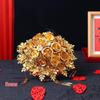 Goldenes Handstrauß DIY-Set: Hochwertiges goldenes Braut- & Brautjungfern-Geschenk für eine chinesische Hochzeit