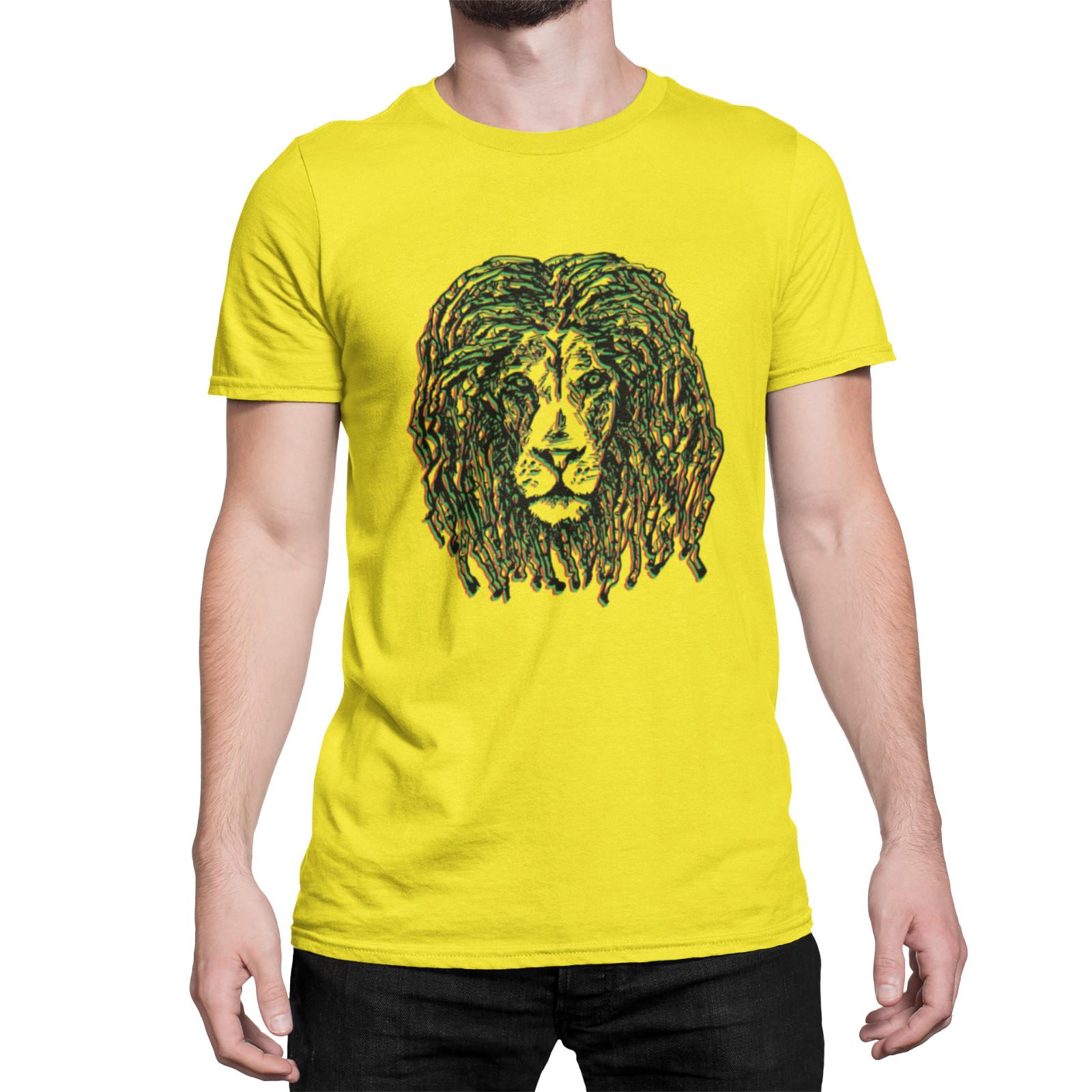 RASTA LION Head  T-Shirt Mens Womens Tees Top Jamaica Retro Rastafarian Reggae Marley Music XL