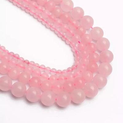 Collana Bracciale All'ingrosso Ciondolo Spazio Perline Sciolte 4-12mm Creazione di Gioielli Fai da Te Per Pietra Preziosa Cristallo Rosa Naturale