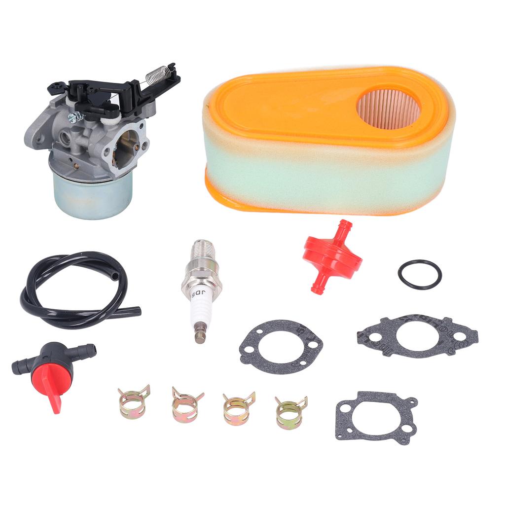 Carburetor Replacement Kit with Fuel Filter Spark Plug for 875 Exi 190 CC Lawn Mower